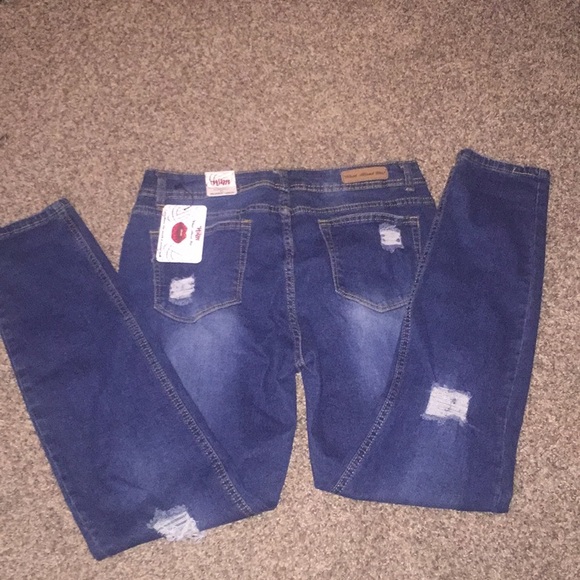 NWT What About Me Blue ripped skinny jeans - Picture 2 of 6